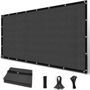 Amagenix 90% Sun Shade Cloth with Grommets, 6' x 8' Pergola Replacement Shade Cover Canopy Privacy Screen for Outdoor Patio Garden, Dark Gray