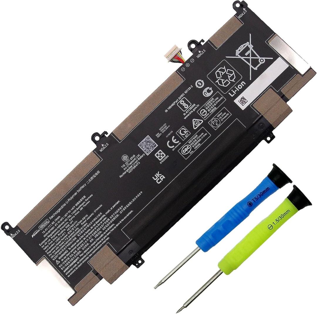 RR04XL L60373-005 Laptop Battery Replacement for HP Spectre X360 13 13-AW 13-AW0000 13-AW0900 13-AW0001LA 13-AW0023DX 13-AW0105NC 13-AW0200ND 13-AW0015NG 13-AW0050TU HSTNN-DB9K L60213-AC1 60.76Wh