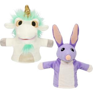 Bluey Unicorse & Bob Bilby Hand Puppet Plush 2-Pack 8-9 Soft Deluxe Fabric, Embroidered Details, Perfect for Toddler Hands, Imaginative Play, Official Bluey Toys