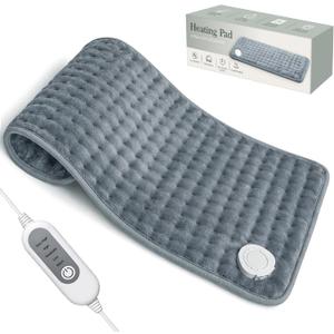 Heating Pad for Back Pain & Period Cramps,Moist Heated Pad for Abdomen, Legs & Muscles,5 Heat Levels, 2-Hour Auto Shut-Off, Gifts for Men Women UL Certified, 12" x 24"