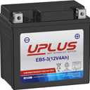 UPLUS YTX5L-BS ATV Motorcycle Battery, EB5-3 Maintenance Free 12V 4Ah SLA Batteries Scooter AGM Battery, Replacement for GTX5L-BS, ETX5L-BS, CTX5L-BS, BTX5L-BS, PTX5L-BS, AGM12-5, YTZ5S-BS