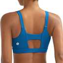 RUNNING GIRL Sports Bra for Women High Support, Molded Cup High Impact Sports Bras with Sewn in Pads (Small, A-dark Blue)