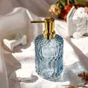 Soap Dispenser with Pump, Refillable Liquid Hand Soap Dish Soap Dispensers for Bathroom Counter, Kitchen Sink (Blue)