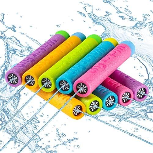 FENYAN Water Blasters,10PCS Foam Squirt Guns for Kids 3-8, Pool Toys Water Squirter Soaker Gun for Toddlers Summer Swiming Beach Party(Small)