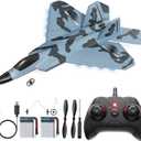RC Plane, Remote Control Airplane, Drone for Kids and Beginners F-22 Glider Fighter Jet, Ready to Fly 2CH 2.4GHz Flying Toys with LED Lights, 2 Takeoff Modes, Auto Balance, 2 Batteries, 9.5 inches x 3 inches x 14 inches