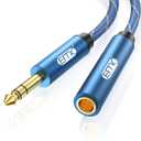 EMK 1/4 inch Extension Cable, 6.35mm 1/4" inch Male to Female Stereo Headphone Guitar Extension Cable Cord, Gold Plated Quarter inch Headphone Extension Cable (10FT/3M)