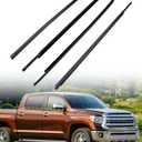 Car Window Molding Trim, Compatible with 2007-2019 Toyota Tundra CrewMax, Weatherstrip Rubber Seal Moulding, Outer Door Weather Strip Belt, OE#68210-0C020, 68160-0C020, 68164-0C020, 68163-0C020 (4PCS)