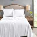 FreshCulture Twin Flat Sheets Only, Pack of 6, Soft Microfiber Bedding Sheets for Home, Salons, Hotels, Bulk Flat Sheets Only Twin Size (White)