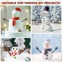2 x 100Pcs Mini Christmas Snowman Hand, Mini Twigs Deer Antlers Shaped Tree Branches Snowman Crafts Kit for Winter Decorations