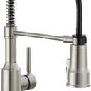 Delta Theodora Pro Style Commercial Kitchen Faucet with Pull Down Sprayer, Brushed Nickel Single Hole Kitchen Sink Faucet, Single Handle, Spotshield Stainless 18804Z-SP-DST