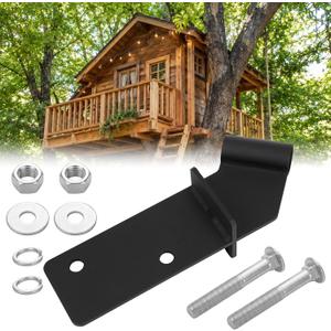 Heavy Duty Treehouse Bracket and Hardware for 1.25" Pipe
Single Knee Brace Bracket, Powder Coated Finish, for Outdoor Deck, Treehouse, Construction Hardware