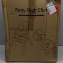 Baby High Chair, 6 in 1 Convertible High Chairs for Babies and Toddlers, Toddler Feeding Chair with Double Removable Tray, Adjustable Footrest & Machine Washable CushionLight Gray