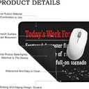 2 x Rectangular Mouse Pad, Today's Work Forecast, Funny Office Gift, Black3, Waterproof, Non-slip, Durable