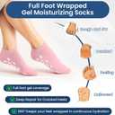 Moisturizing Gel Socks for Women, Full Foot Silicone Socks (Up to Size 7.5) - 2 Pairs Spa Foot Socks with Aloe Vera, Vitamin E & Oil for Dry Cracked Feet, Heel Repair Treatment