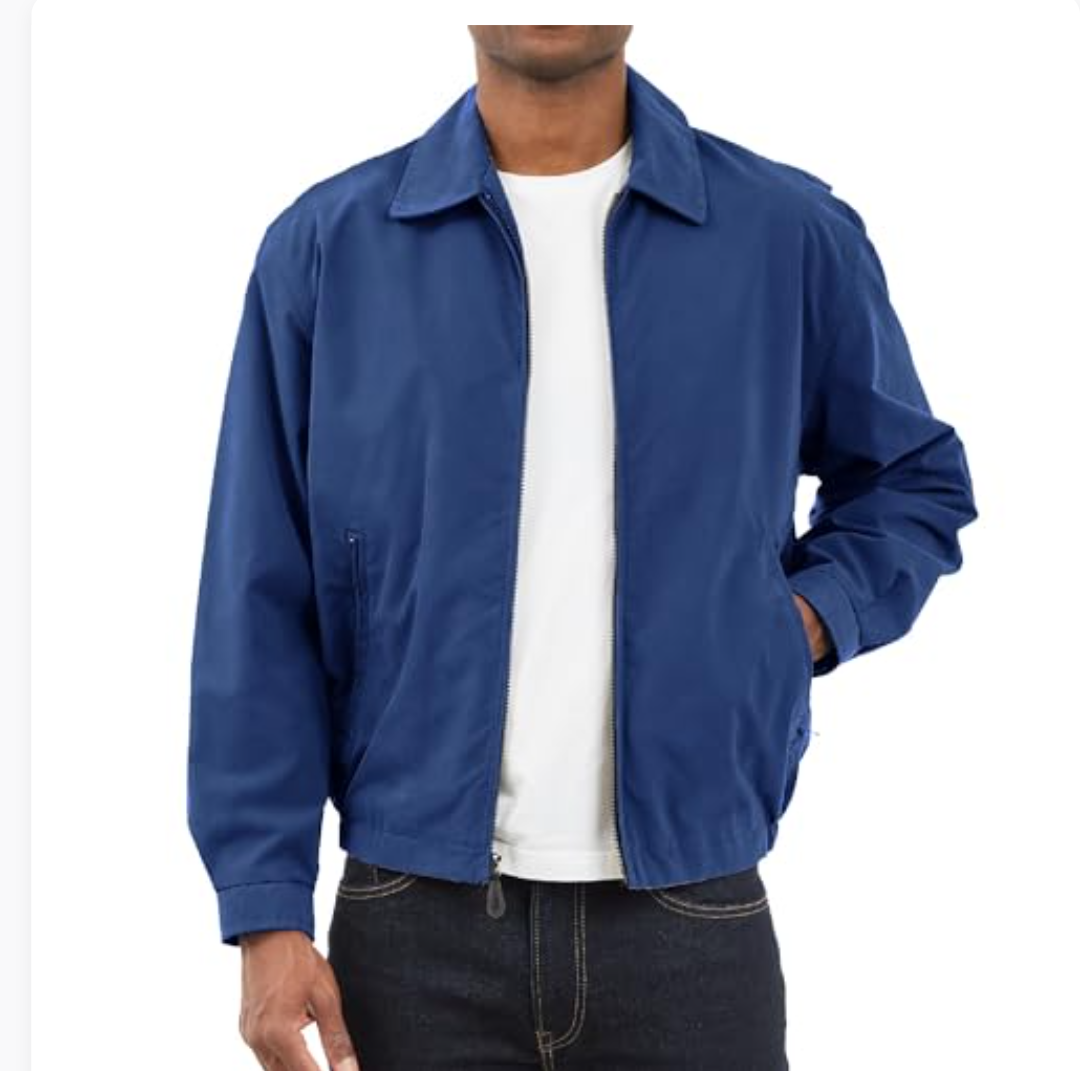 LONDON FOG Men’s Auburn Zip-Front Golf Jacket – Pacific Blue, 2X (Regular & Big & Tall Sizes)