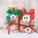 4 x 63pcs Snowman Face Stickers for Crafts Cute Christmas Ornaments Vinyl Snow Man Face Decals Xmas Winter Holiday Stickers for Window Glass Cups Balls Jars Wall Party Supplies Home Decoration(face63)