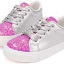 ToandonToddler Kids Sneakers Sparkle Fashion Glitter Sequins Canvas Shoes, 1