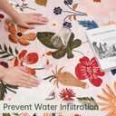 Boho Floral Area Rugs 5x7 Soft Washable Stain Resistant Indoor Floor Carpet Rug Vintage Beige Low Pile Non Slip Rug Spring Farmhouse for Living Room Bedroom Dining Room Playroom Nursery Family Room (Baby Pink)