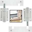 2 Pack Sliding Patio Door Foot Kick Lock, A Secondary Childproof Additional Security, Universal Fits for Any Sliding Door and Window Top or Bottom Rails, White