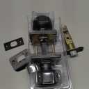 Kwikset Pismo Interior Passage Door Knob, Handle For Closet and Hallway Doors, Non-Locking Doorknob in Matte Black, with Microban Protection (1 Pack)