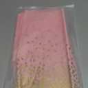 Breling 8 Pack Pink and Gold Disposable Plastic Tablecloths and Satin Table Runner Set, 54 x 108 Inch Tablecloth, 12 x 108 Inch Table Runners for Wedding Graduation Birthday Baby Shower