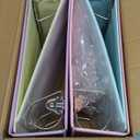 SUNEE 3 Ring Binder 1.5 Inch 4 Pack, Clear 1 1/2 Inch View Binders Three Ring PVC-Free (Fit 8.5x11 Inches) for School or Office Supplies, Neutral Aesthetic Binder