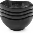 TP 28 Ounce Bowl Set of 4, Melamine Bowls for Salads Soup Ramen Pho Cereal Pasta and Serving, Unbreakbale and lightweight, Black