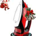 Cordless Iron for Clothes - 1500W Steam Iron with Non-Stick Ceramic Soleplate, Rapid Heating, Auto Shut Off, Burst of Steam, Self-Clean, Anti-Drip, Anti-Calc, 3 Temperature Settings, Red