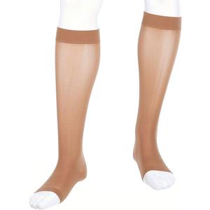 Mediven Assure Men & Women Calf High Open Toe 2030 mmHg Compression Socks | Breathable smooth fabric, flexible fit and durable support for travel, work, walking, commuting and long hours of standing