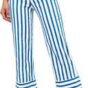 luvamia Striped Jeans for Women Wide Leg High Waisted Trendy Patch Pockets Stretchy Denim Pants Casual Trouser Jeans (L)