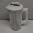 Mixing Pitcher for Drinks, 2 Quart/ 64oz Plastic Water Pitcher with Lid, Angled Plastic Blades and Adjustable Mixer Plunger for Juice, Powdered Milk, Beverage Container (One)