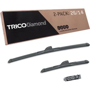 TRICO Diamond 26" + 14" Super Premium Automotive Replacement Windshield Wiper Blades (Set of 2), Passenger and Driver Side All-Weather Beam Wiper Blades for Select Vehicle Models (Item #25-2614)