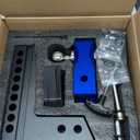 Orion Motor Tech Adjustable Trailer Hitch, Fits 2 in Receiver 6 in Drop & Rise Hitch, 12500 LBS GTW, Class 3, 4 Hitch, Heavy Duty Aluminum Drop Hitch for Truck with Three Anti-Theft Locking Hitch Pins (Black-Blue)