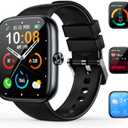 Smart Watch for Men Women with Bluetooth Calls, 1.83" HD Touchscreen Fitness Tracker, 110+ Sport Modes, Heart Rate/Sleep Monitor/Pedometer, IP68 Waterproof, Activity Tracker for Android iOS, Black