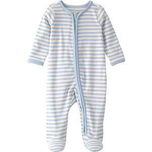 Little Planet by Carter's Neutral Sleep and Play made with Organic Cotton, Blue Stripes, 6M