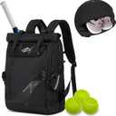 Tennis Bag Tennis Backpack for Men and Women Holds 2 Rackets with Shoe Compartment, Large Padel Racket Bag for Badminton Racket