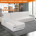 VANSOFY Sectional Couch Covers, L Shaped Sofa Slipcover,X-Large, Off White