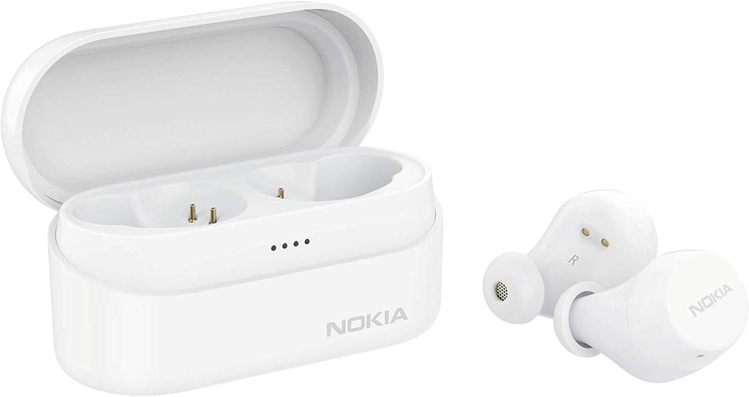Nokia Power Earbuds Lite - White - Waterproof - Universal Bluetooth - 35 Hours Battery Life - Travel Charging Case