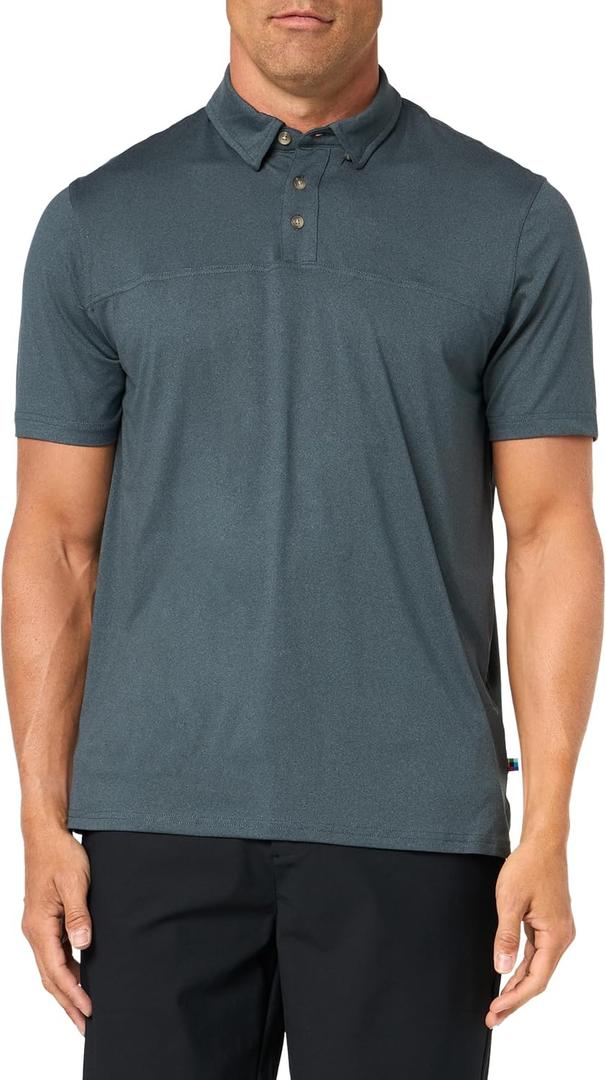 Unionbay Mens Short Sleeve Tech Sanded Jersey Polo (Medium, Olympus Green)