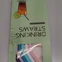 Senneny Set of 6 Silicone Drinking Straws for 30oz and 20oz - Reusable Silicone Straws BPA Free Extra Long with Cleaning Brushes- 6 Bent- 6mm diameter