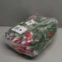 Christmas Garland with Lights, 9ft Battery Operated LED Garland with Timer, 30 Warm White LEDs, Waterproof Christmas Decorations for Indoor Outdoor Mantel, Stairs, Doorway, Window, Porch, Home