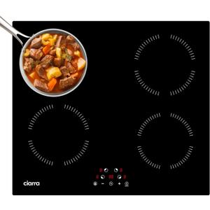 CDV 6000W Built-in Induction Cooktop 4 Burners, 24 Inch Electric Cooktop Touch Control Ceramic Glass Plate 9 Power Levels Fast Heating Safety Child Lock