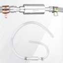 2 Sets Motorcycle Brake Bleeder Hose, Universal One-Way Check Valve Brake Bleeding Tube Kit with Metal Clips for Cars Motorcycle Clutch Hydraulic System Accessories