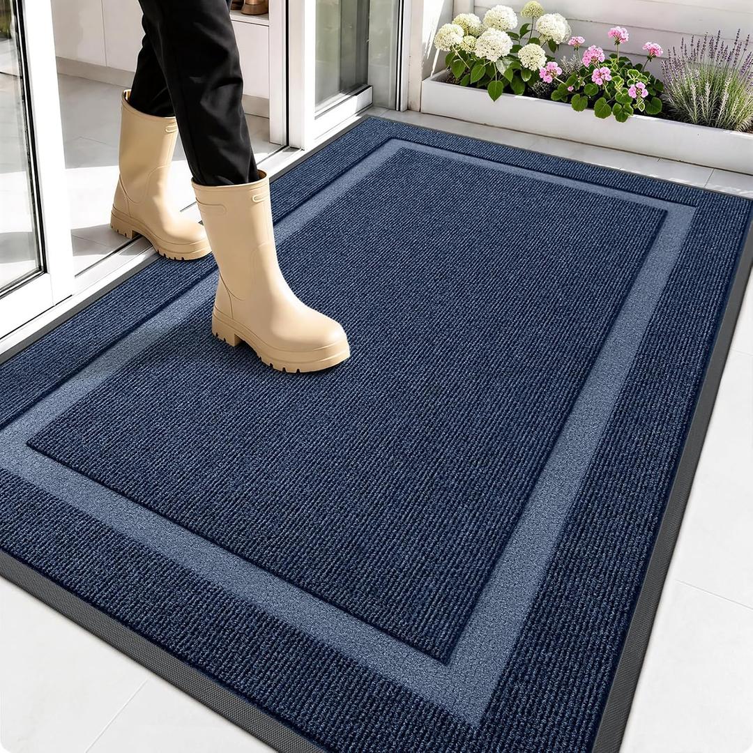 OLANLY Front Door Mat Outside 59x30, All-Season Heavy-Duty Rubber Doormat