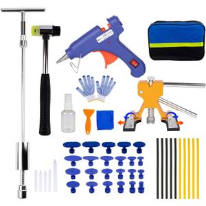 Lararsa Dent Puller Kit - Adjustable Paintless Dent Removal Kit for Cars,Car Dent Remover Puller, Dent Repair Kit with Slide Hammer T-Bar,Dent Puller Lifter,Refrigerator Door Ding Repair, Hail Dent