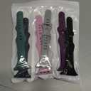 Lerobo Compatible with Apple Watch Band 44mm 42mm/Apple Series 7 Band 45mm, 6 Pack Slim Thin Narrow Waterproof Silicone Strap Replacement Sport Band for iWatch Bands 8 7 6 5 4 3 2 1 Ultra Women Men (Black/ Lavender/ Pine Green/ Blue Gray/ Dark Purple/ Light Gray)