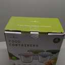 Freshmage 23oz Glass Meal Prep Containers with Lids, Airtight 3-Cup Glass Storage Containers Set, Heat-Resistant BPA-Free for Soup, Leftover, Microwave, Dishwasher, Fridge and Freezer Safe (4 Packs) (Multicolor+Dark Green)