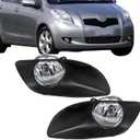 WFLNHB Left and Right Fog Lights Repalcement for Yaris 2007-2011 Fog Light Clear with Wiring Kit 812100D041 812100D042