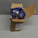 33FT Hanukkah Tinsel Garland, Blue Metallic Twist Foil Tinsel Garland with Silver Menorah Ornament Hanging Garland for Chanukah Party Christmas Tree Indoor Outdoor Decoration