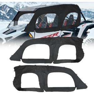 QYMOTO Polaris RZR XP 4 1000 Doors,2 Layers Canvas Upper Side Door Cab Enclosure for RZR XP1000 4 Seater Crew 2014-2025 Strong Zipper Open Window, Block Cold, Snow,Rain,Dust and Debris Outdoor